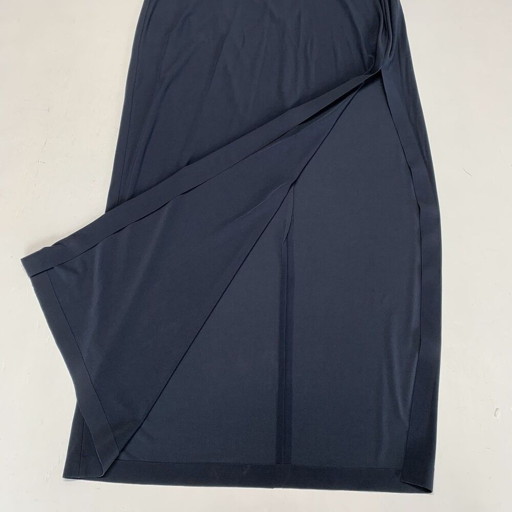 Norma Kamali Women’s Halterneck Maxi Dress Size L (40) Super Soft Deep Blue - Picture 6 of 12